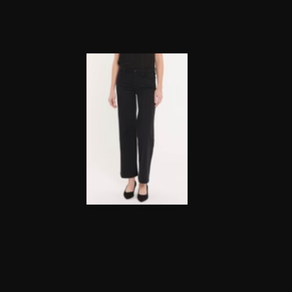 NYDJ Teresa Wide Leg Ankle Jeans - Black - Size 4 - Picture 10 of 11